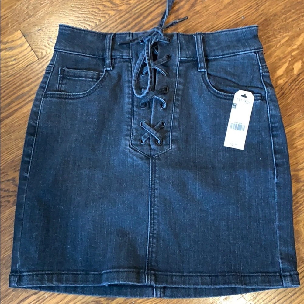 Dark grey jean skirt